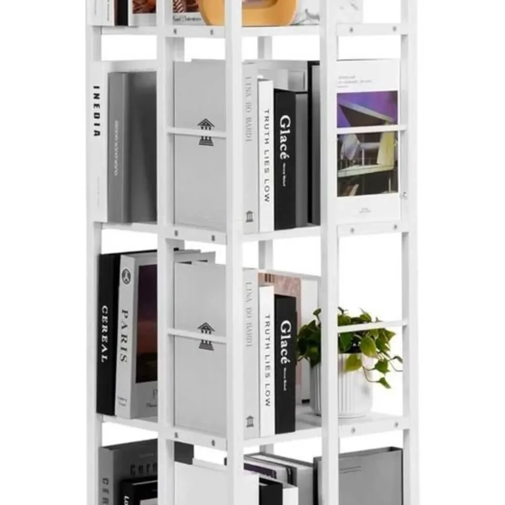 Rotating Bookshelf, 4-Tier 360 Revolving Bookcase Spinning Bookshelf